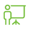 a person giving presentation icon