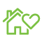 home with a heart icon