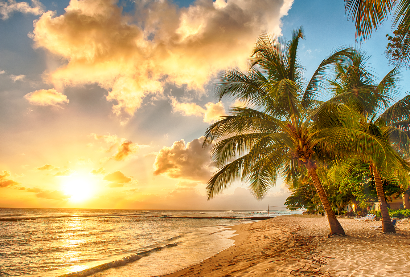 sunset at the beach.
